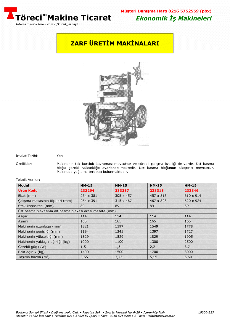 Zarf Üretim Makinası 233264