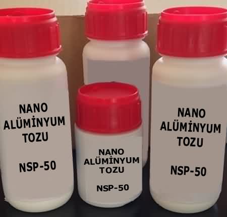 50 nanometre inceliğinde saf alüminyum tozu.
