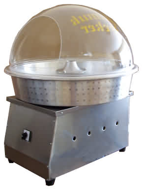 Dakika da 2 - 5 pamuk şeker yapma kapasiteli tüpgazlı veya elektrik set üstü pamuk şeker makinası.